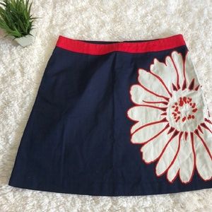 Boden a-line embroidered skirt